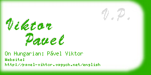 viktor pavel business card
